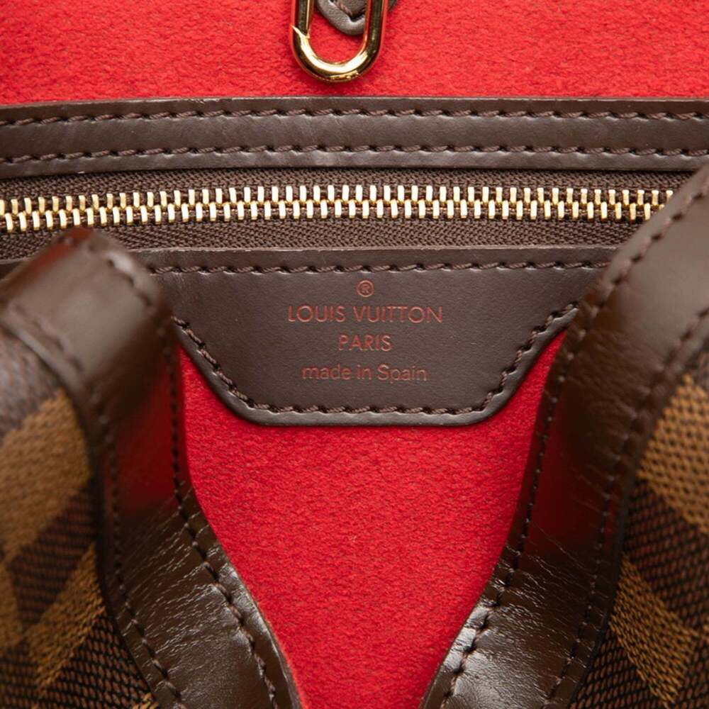 LOUIS VUITTON Authentic Brown Damier Leather Tote Bag - Picture 5 of 7